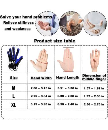 Finger Rehabilitation Stroke Hand Training Upgrade Strengthen Rehabilitation Robot Gloves Stroke Hemiplegia Hand Splint Finger Orthosis for Hand Dysfunction Patients (Right Hand-L) - Buy Online on GoSupps.com