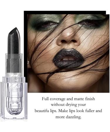 Waterproof black lipstick Gothic waterproof gloss - Long-lasting black lip gloss for parties outdoor events festive occasions everyday wear evenings out - Buy Online on GoSupps.com