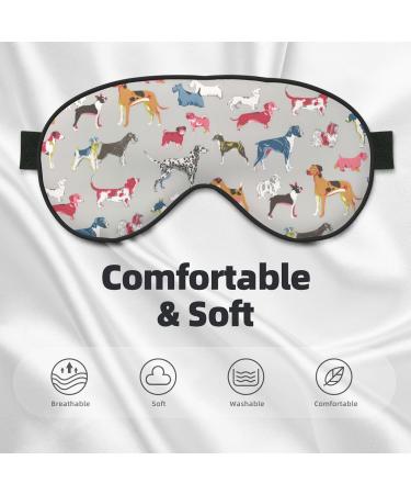 Shop Hound Dog Print Eye Mask | Adjustable Blackout Sleeping Mask for Women & Men | Sleep Aid - Buy Online on GoSupps.com