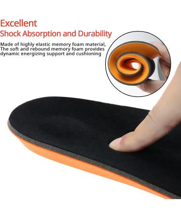 Orshawer Plantar Fasciitis Memory Foam Insoles - Arch Support Inserts for Women & Men - Comfortable Shock Absorption, Foot Pain Relief - Buy Online on GoSupps.com