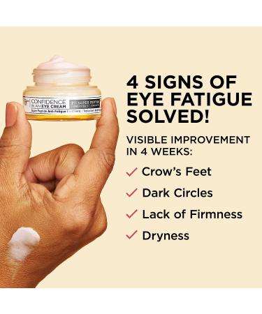 IT Cosmetics Confidence in an Eye Cream - Anti Aging Solution for Dark Circles & Crow's Feet - 48HR Hydration with Super Peptide Concentrate - Day & Night Formula (0.5 Fl. Oz) - Buy Online on GoSupps.com