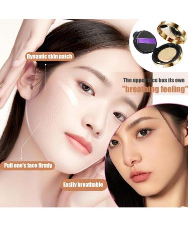 Cushion Foundation Natural Full Coverage Moist Cushion Bb Cream with 1 Refill Waterproof Long Lasting Soft Matte Cream Concealer Natural Skin Color Foundation Makeup - Buy Online on GoSupps.com