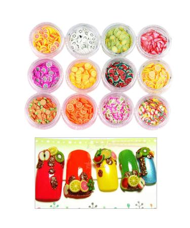 3D Fruit Slice Nail Art for Slime Crafts - DIY Supply Kit with 12 Varieties in Box (Random Style) - Buy Online on GoSupps.com