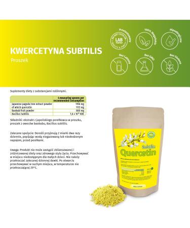  ERASVITAL Quercetin Subtilis powder with important companions - Baobab fruit powder (a good supplier of vitamin C) and Bacillus Subtili - Buy Online on GoSupps.com