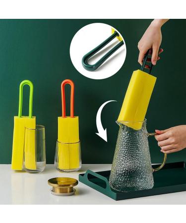 Cup Cleaner Brush Water Absorbing Sponge Bottle Brush Soft and Flexible Sponge for Thorough Cleaner Bottle Sponge Brush - Buy Online on GoSupps.com