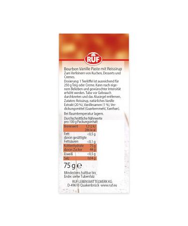 Buy Real Bourbon Vanilla Paste - Gluten-Free & Vegan Perfect for Cakes Tarts & Desserts - 75g Tube - Buy Online on GoSupps.com