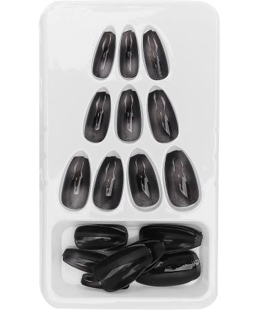Press On Nails Coffin Press On False Nail Tips Black False Nails Artificial Nails Fake Solid Color Solid Color Fake Nails Ballerina Nail Art Tips Sets - Buy Online on GoSupps.com