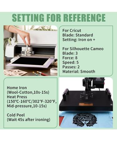 HTVRONT 12x25ft White & Black Heat Transfer Vinyl Rolls for Shirts - Easy to Cut & Weed - Iron On Vinyl for Heat Vinyl Design - Buy Online on GoSupps.com