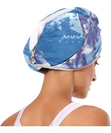 Shark Blue Hair Towel 2 Pack - Super Absorbent Quick Drying Hair Turbans for Women & Girls - Buy Online on GoSupps.com