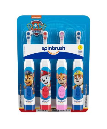 Spinbrush Kids PAW Patrol Kids Electric Battery Powered Toothbrush with Soft Bristles (4 Pack) 0.78 pounds