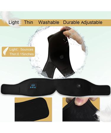 UNCN Sleep Headphones - Bluetooth Wireless Over-Ear Noise Cancelling Earbuds for Autism, Sleep Mask, and Dark Circles - Women's Cozy Black Headband - Buy Online on GoSupps.com