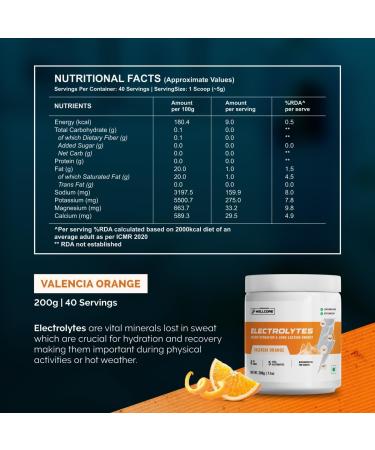 Electrolytes Orange 200G | Sugar-Free Electrolyte Drink with 5 Vital Electrolytes | Keto-Friendly Sustained Energy Powder - Buy Online on GoSupps.com
