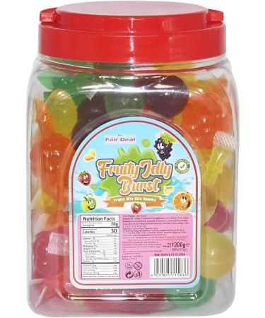 TikTok 60pcs Candy viral sweets and treats trend Tik Tok Challenge - Fruit Pops Jelly 1200 GRAMS for Children and Adults Lollies with Crazy Candy Fruit Flavors - Buy Online on GoSupps.com