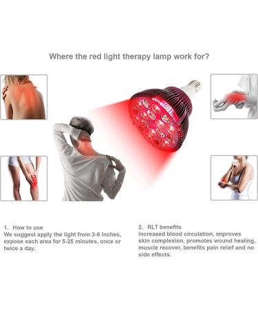 Red Light Therapy Lamp for Facial Skin Health, Pain Relief - 660nm & 850nm Near Infrared Device with 18 LEDs - Buy Online on GoSupps.com