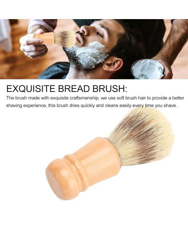 Premium Wooden Beard Shaving Brush - Handheld Lathering & Residue Removal for Travel - Buy Online on GoSupps.com