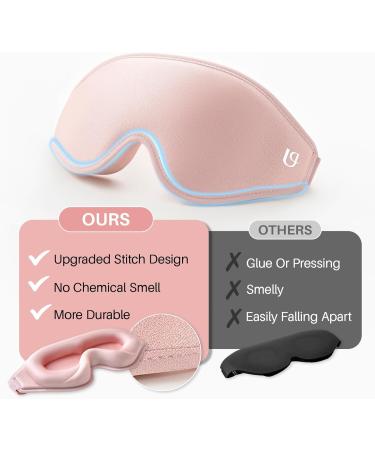 3D Contoured Sleep Mask for Women & Men Light Blocking Eye Mask with Adjustable Strap Perfect for Travel & Night Shift Pink - Buy Online on GoSupps.com