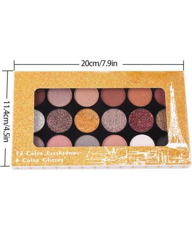 Eye Shadow Palette Set | Waterproof 18 Colors Natural Shades | Matte Shimmer Eyeshadow for Neutral Smoky Eye Makeup | Gift for Girlfriend Mom Friend Goforwealth - Buy Online on GoSupps.com