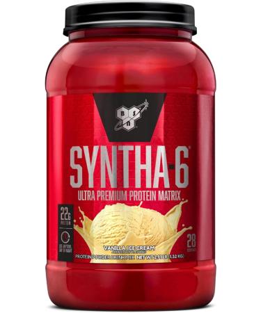 BSN SYNTHA-6 Protein - Vanilla Ice Cream 3 lbs. Vanilla Ice Cream 2.91 Pound (Pack of 1)