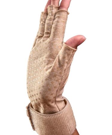 Buy DonJoy Advantage Fingerless Arthritis Gloves - Tan (Size S) | International Shipping Available - Buy Online on GoSupps.com
