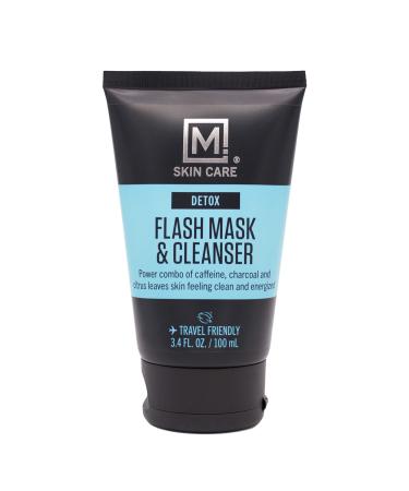 M. Skin Care Detox Flash Facial Mask and Cleanser for Men Pore Cleansing Charcoal Cruelty Free