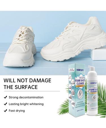 MEIEGOU Shoe Cleaning Kit Shoe Cleaner(with Brush Towel and Sponge) White Trainer Cleaner for sports leather and casual shoes Shoe Whitener- 100ml - Buy Online on GoSupps.com