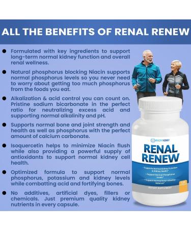 Renal Renew: Advanced Kidney Cleanse Detox & Repair Kidney Support Supplement. Breakthrough Smart Kidney Supplement Rejuvenates Kidney Health 120 Caps - Buy Online on GoSupps.com