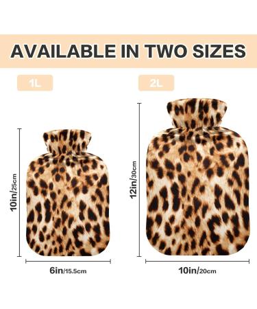 Shop Leopard Print 2L Hot Water Bottle | Cozy Pain Relief & Winter Hand Feet Warmer - Buy Online on GoSupps.com