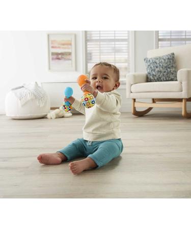 Fisher-Price Maracas Set of 2 Newborn Baby Toys - Blue and Orange Rattle 'N Rock Maracas for Ages 0-6 Months - Buy Online on GoSupps.com