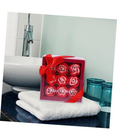 ABOOFAN 2 Boxes Soap Flower Artificial Soap Rose Essential Oil Gifts Birthday Gift Wedding Oil Rose Soap Bridal Gift Festival Soap Rose Bride Rose Box Roses Redx2pcs 14.5x14.5cmx2pcs - Buy Online on GoSupps.com