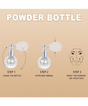 Lurrose Glitter Powder Spray - Shimmering Highlighter for Hair, Face, Body & Nails - Silver Sparkle Makeup Spray - 7cm*5.5cm*3cm - Buy Online on GoSupps.com