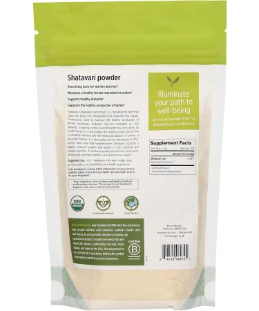 Organic Shatavari Powder - Ayurvedic Herb for Hormonal Balance & Vitality | 1/2lb Non-GMO Vegan Powder - Banyan Botanicals - Buy Online on GoSupps.com