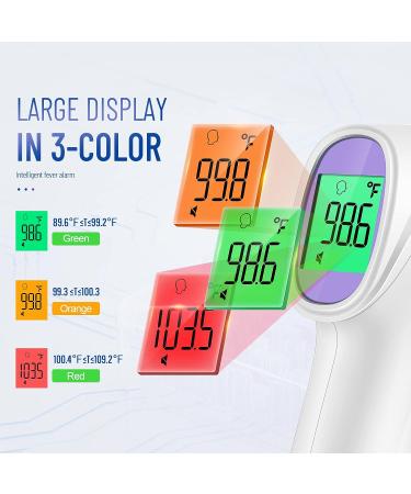 No-Touch Digital Forehead Thermometer | Infrared for Adults, Kids & Babies | 1 Second Measurement | Fever Alert | 35 Sets Memory | Purple - Buy Online on GoSupps.com
