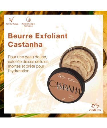 Natura Ekos Castanha Peeling Body Butter - 100% Vegan Exfoliating Moisturizer for Radiant Skin - 200g - Buy Online on GoSupps.com
