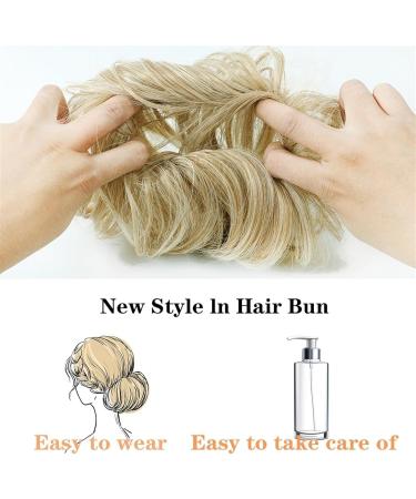 Hair Bun Hairpiece for Women Messy Bun Hair Piece Scrunchie Tousled Updo Hair Extensions Bun with Rubber Band Curly Wavy Ponytail Extensions Synthetic Chignon for Women Girls Hair Chignons(2) - Buy Online on GoSupps.com