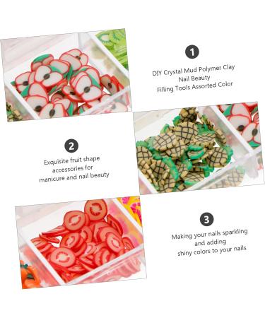 minkissy 6 Boxes 12 Flower Nail Art Slices Clay Slices Nail Flower Stickers Resin Flatback Pendants Clay Nail Decoration Nail Art Sticker Strawberries Crystal Mud Toy Fruit Polymer 3d - Buy Online on GoSupps.com