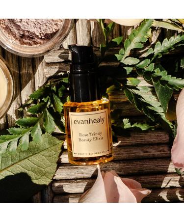 evanhealy Rose Trinity Beauty Elixir | Organic Natural Humectant Rejuvenating & Smoothing Facial Oil | Minimize Fine Lines & Wrinkles - Buy Online on GoSupps.com