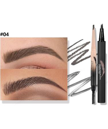 Curved Eyebrow Pen Eyebrow Pencils for WomenTeardrop Angled Eyebrow Brush to Brows Eyebrow pencil with 4principle microfork tip applicator for hairlike strokes 04 gray black - Buy Online on GoSupps.com