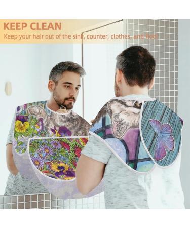 Beard Bib Apron | Waterproof Hair Catcher for Men | Non-Stick Grooming Cape | Naughty Cat Design - Buy Online on GoSupps.com
