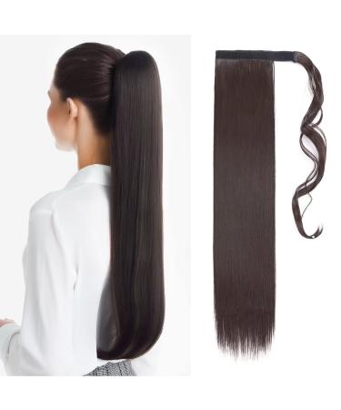 Tess ponytail extension brown 66 cm dark brown (#4a) smooth braid extension horseplate hair part 100g long hair extension braid 66 cm-smooth dark brown (#4A) - Buy Online on GoSupps.com