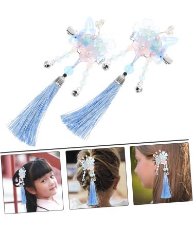 minkissy 1 Pair Butterfly Hair Clip Tassel Hair Clips Hair Barrettes for Women Thick Hair Barrettes for Women Thin Hair Chinese Wedding Hair Pin Japanese Hair Pin Nylon Pearl Miss Headgear - Buy Online on GoSupps.com
