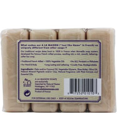 A La Maison de Provence Hand & Body Bar Soap Lavender Flowers 4 Bars 3.5 oz (100 g) Each - Buy Online on GoSupps.com