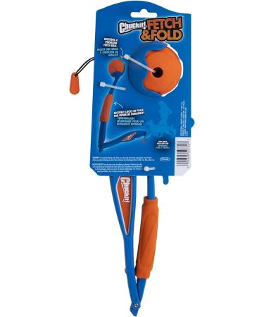 Chuckit! Fetch & Fold Dog Ball Launcher Set - Hands Free Rubber Fetch Toy for Dogs - Buy Online on GoSupps.com