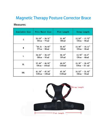 Back Brace Posture Corrector Magnetic Therapy Improves Posture and Provides Lumbar Support for Lower and Upper Back Pain with Adjustable Soft Elastic Shoulder Straps Men and Women (XXL) - Buy Online on GoSupps.com