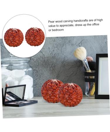 TOVINANNA 2 Piece Hand Carved Wooden Massage Ball Set - Acupressure Decor & Decompression Ornament for Relaxation - Perfect for Home & Office - Buy Online on GoSupps.com