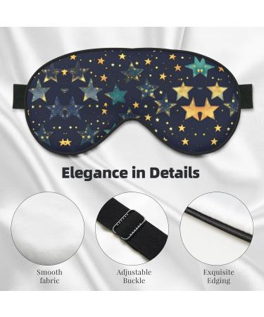 Stars Eastern Stars Print Sleep Eye Mask | Soft Eyeshade for Travel & Naps | Unisex Comfort - Buy Online on GoSupps.com