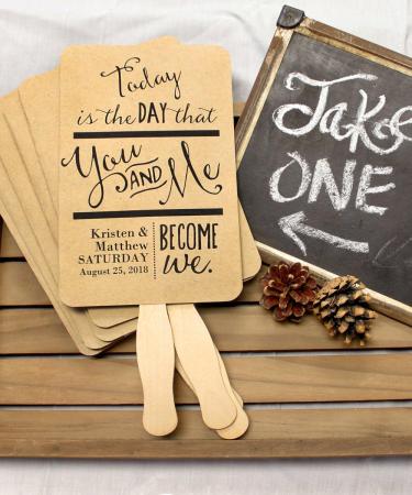 CraftySticks 50 Pack - Wavy 8 Inch Jumbo Wood Fan Handles for Wedding Fans - Buy Online on GoSupps.com