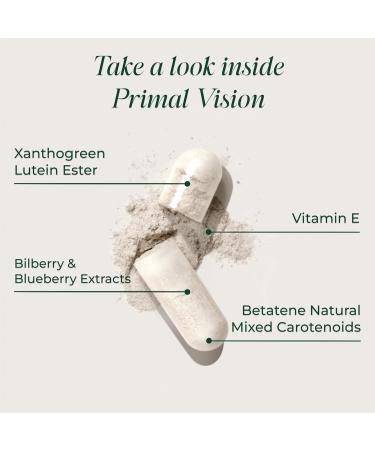 Primal Harvest Primal Vision with Lutein Zeaxanthin Vitamin A and Zinc for Eye Health Blue Light Support and Visual Clarity 2 Pack 60 Count (Pack of 1) - Buy Online on GoSupps.com