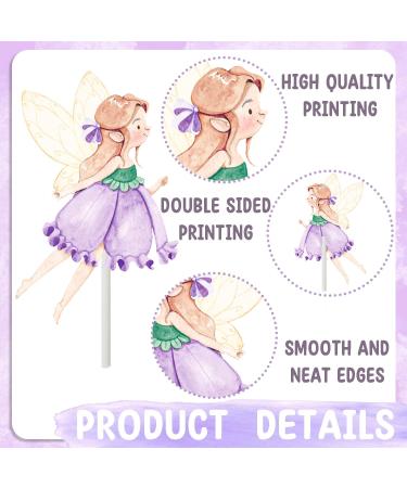 Purple Fairy Party Cupcake Toppers Fairies Party Cupcake Toppers 24Pcs Fairy Garden Party Cake Picks Fairy Tale Birthday Party Decorations for Fairyland Elf Baby Shower Supplies - Buy Online on GoSupps.com