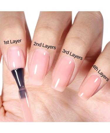 AILLSA Nude Pink Gel Polish - Translucent Jelly UV Gel for French Manicure | Cherry Blossom 0.51 Oz - Shop Internationally - Buy Online on GoSupps.com