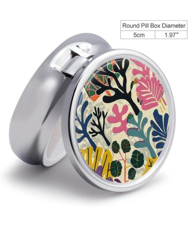 Portable 3 Compartment Pill Box Case Travel-Friendly Organizer with Tree & Leaves Design | Small Medicine Holder for Purse & Pocket - Buy Online on GoSupps.com